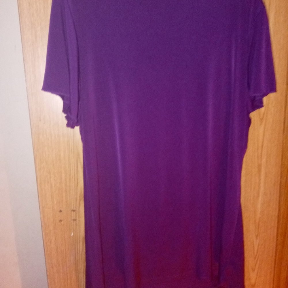 Purple open back blouse